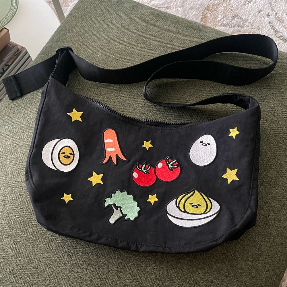 BAGGU x Sanrio Gudetama Crescent Crossbody Bag